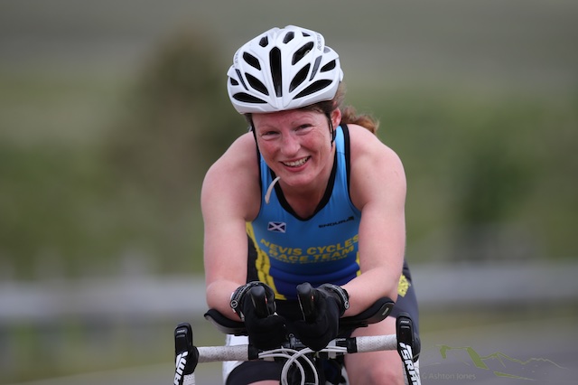 However Siobhan had to watch as last year's winner, Marie Meldrum, passed her during the bike section as she covered the 202km cycle in an impressive 06:55:37